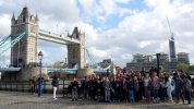 Group photo with Tower Bridge
